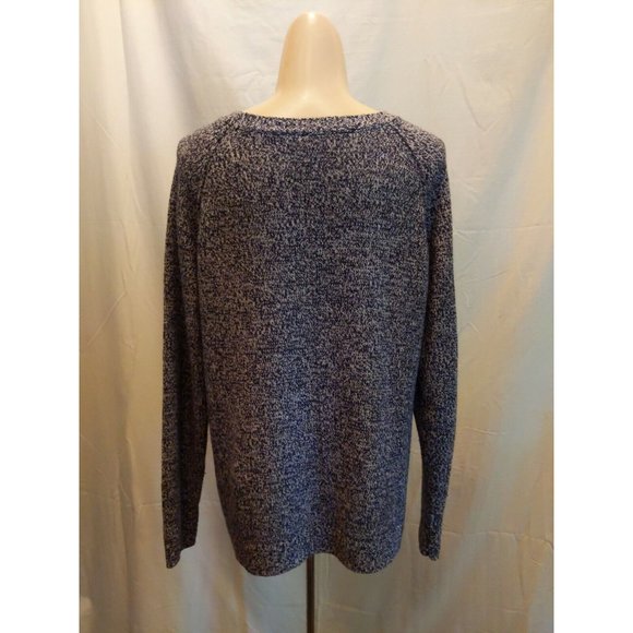 Womens Gap Grey Patterned Front Pockets Pullover Sweater Medium 25"  Long - Picture 3 of 5